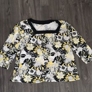 Yellow and black top